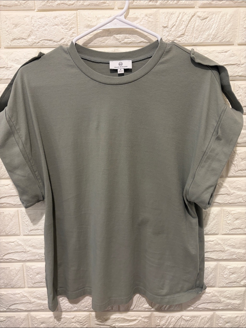 Ag Adriano Goldschmied Sage Green Short Sleeve Tee
